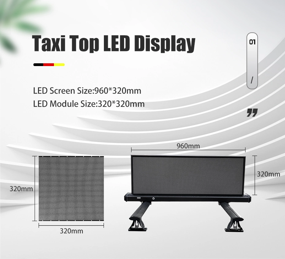 P2.5 P4 5g Outdoor High Quality Taxi Top LED Screen Display for Car Trailer Bottle Bus Advertising Car LED Screen Display