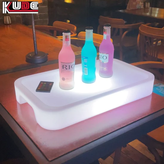 Espositore vino a LED per mobili da esterno in polietilene LED