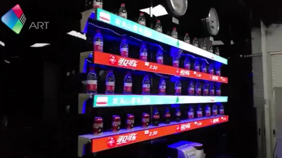 P1.875 Gob Smart Shelf Schermo LED Display per liquori e bottiglie del supermercato